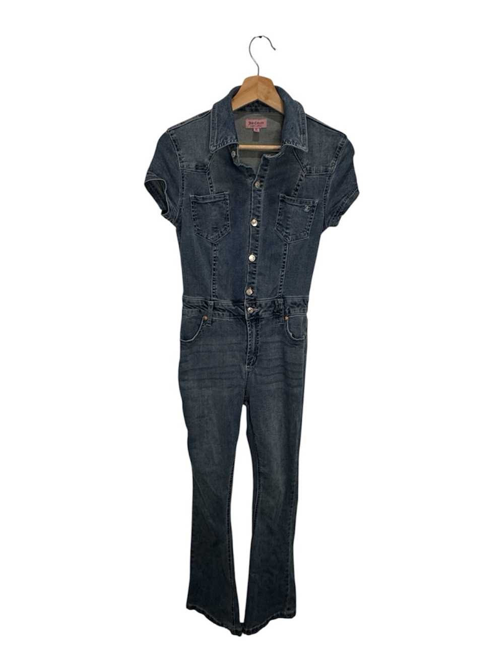 Juicy Couture Denim Jumpsuit XS Bootcut Y2K 2000s Blue Orig $198